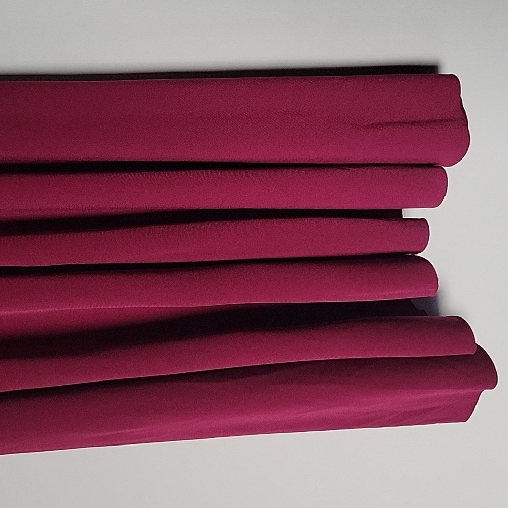 NWT Zara Burgundy XS S Plum Bow Neck Tie Bow Jersey Fit Flare Flowy A-Line Midi - Picture 7 of 17